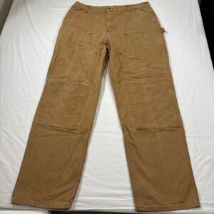 PANTS DOUBLE KNEE Carhartt 40X34 Canvas  Duck Dungaree Original Fit B136 DKB